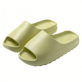 Men's Cloud Slides, Casual Non Slip Slippers, Open Toe EVA Shoes For Indoor Outdoor Beach Shower, Spring And Summer